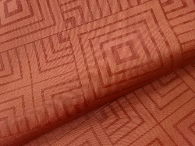  市松に子持ち色紙模様織出し名古屋帯